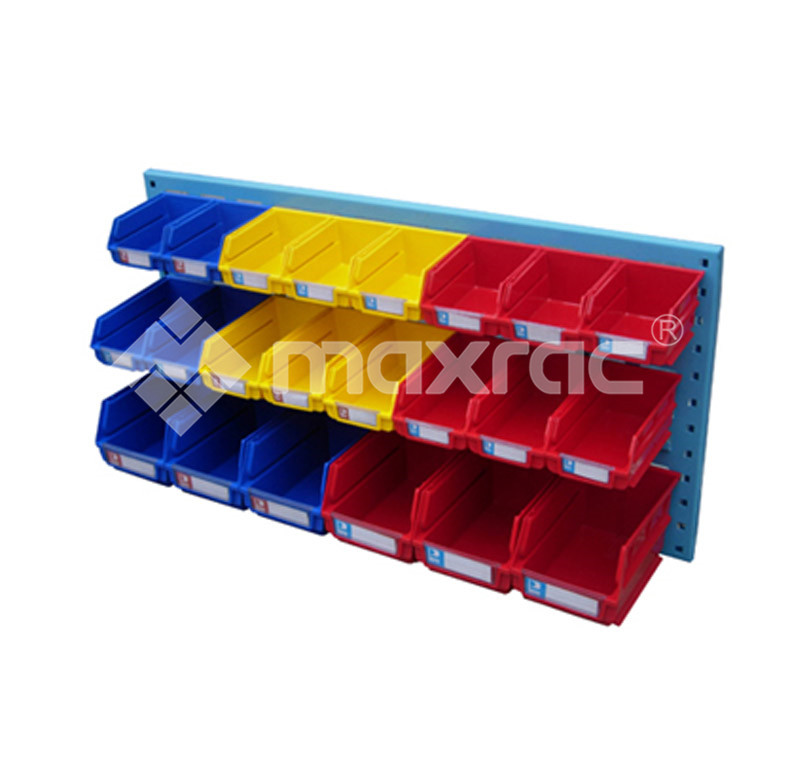 Louvered Panel & Plastic Bins	